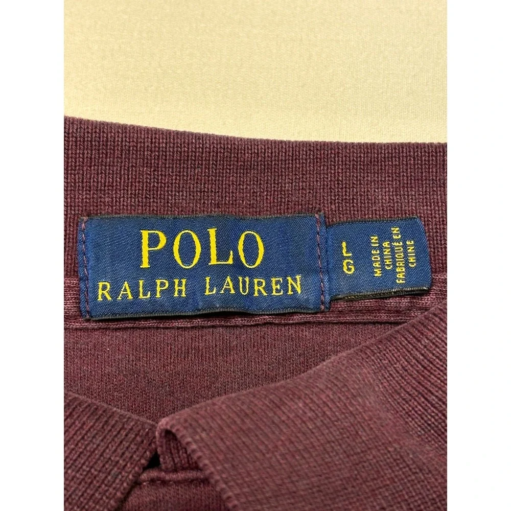 Polo Ralph‎ Lauren Polo Shirt Classic Fit Maroon Mens Size Large L